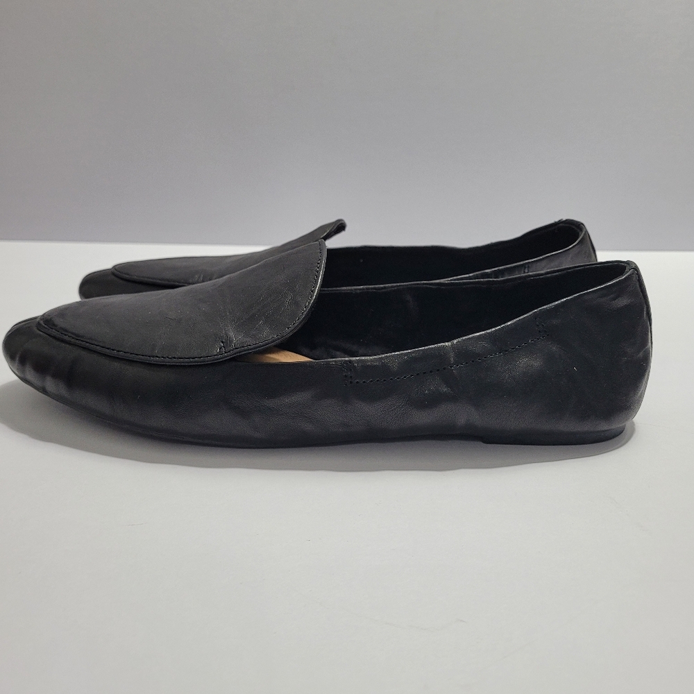 Lucky Brand Bellana Black Leather Loafers Minimalist Design